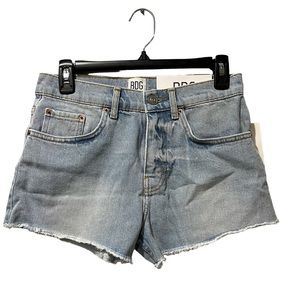 BDG Urban Outfitters Denim Essential Midrise Esse Shorts 25 Blue Wash Cutoff